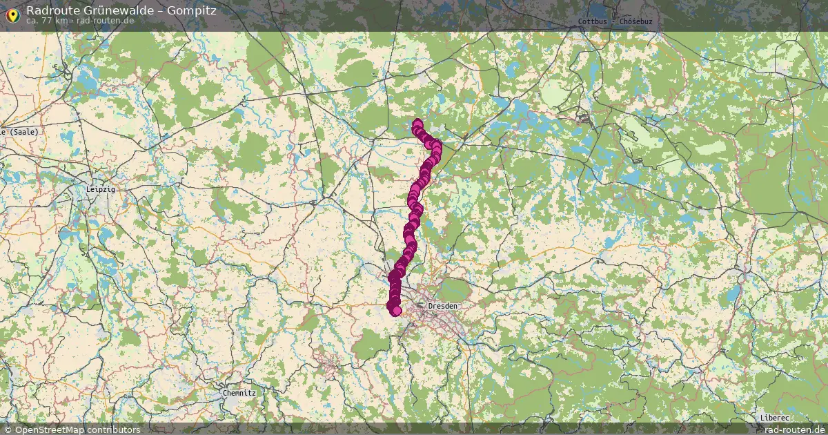 Radtour Grünewalde – Gompitz