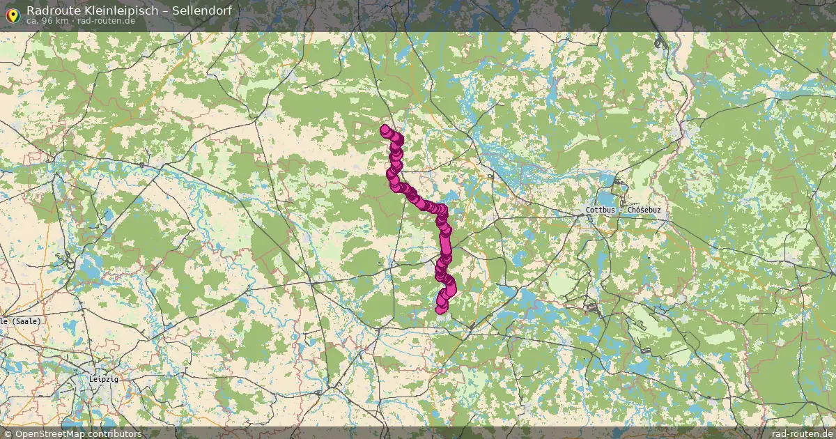 Fahrradroute Kleinleipisch – Sellendorf (96 km) – Rad-Routen.de