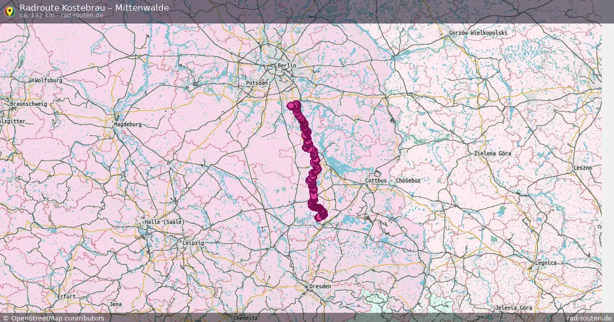 Radtour Kostebrau – Mittenwalde