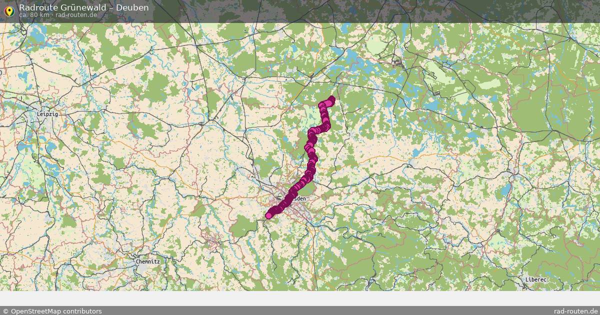 Fahrradroute Grünewald – Deuben