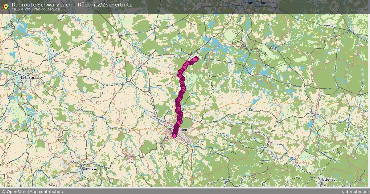 Radtour Schwarzbach – Räcknitz Zschertnitz