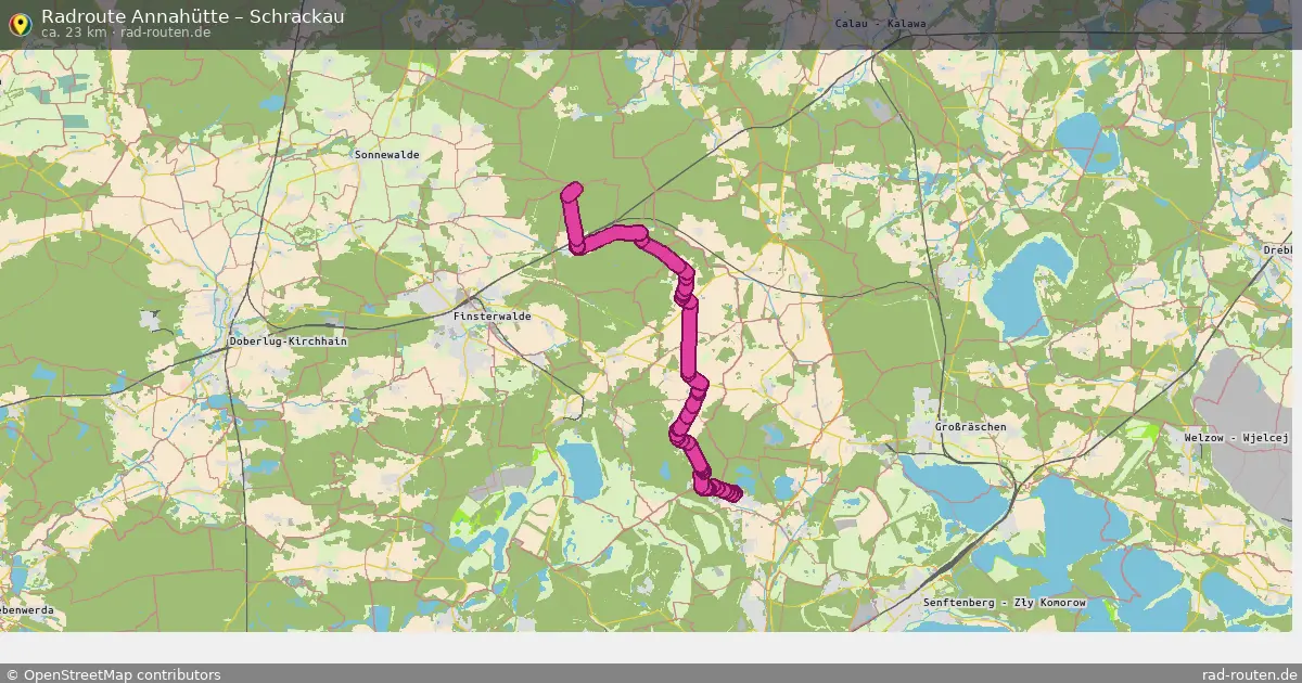 Fahrradroute Annahütte – Schrackau (23 km) – Rad-Routen.de