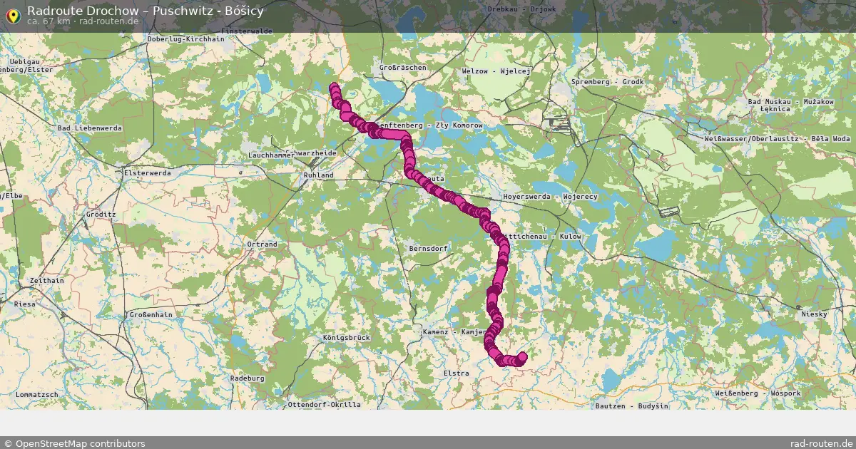 Radtour Drochow – Puschwitz - Bóšicy