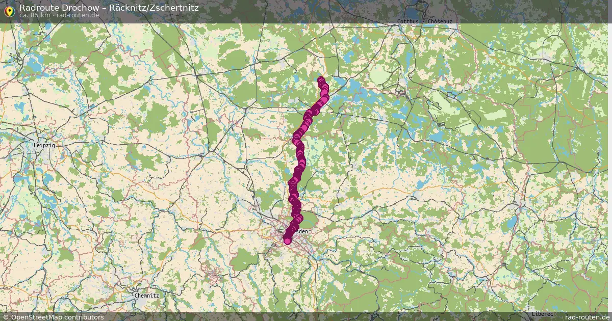Radtour Drochow – Räcknitz Zschertnitz