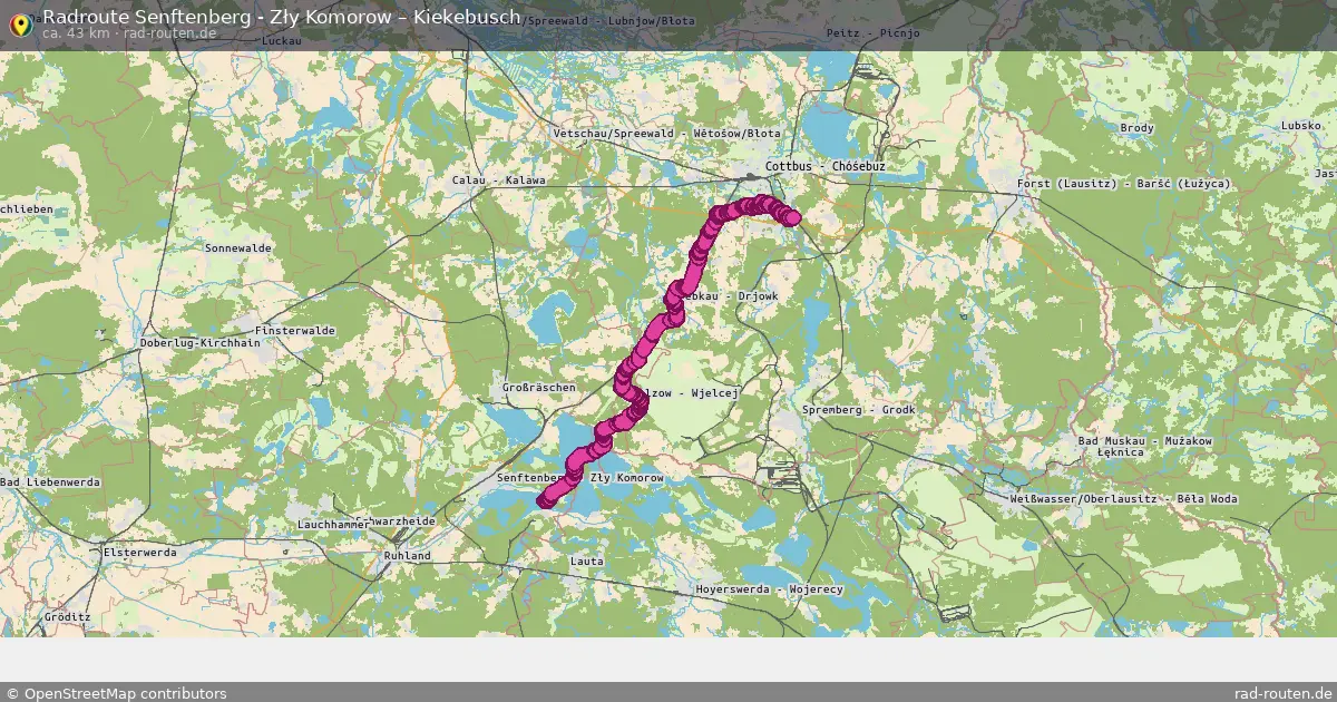 Radtour Senftenberg - Zły Komorow – Kiekebusch