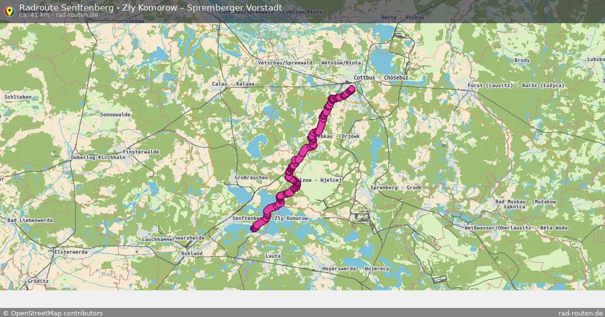 Radtour Senftenberg - Zły Komorow – Spremberger Vorstadt
