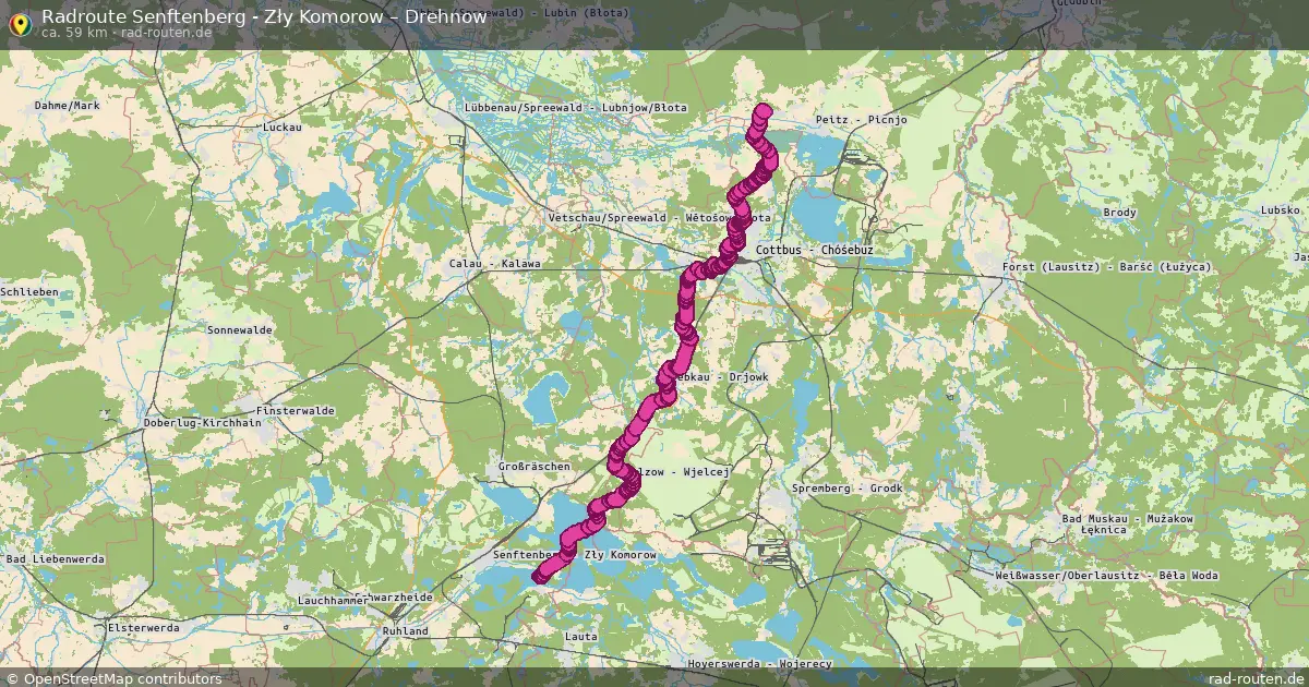 Radtour Senftenberg - Zły Komorow – Drehnow