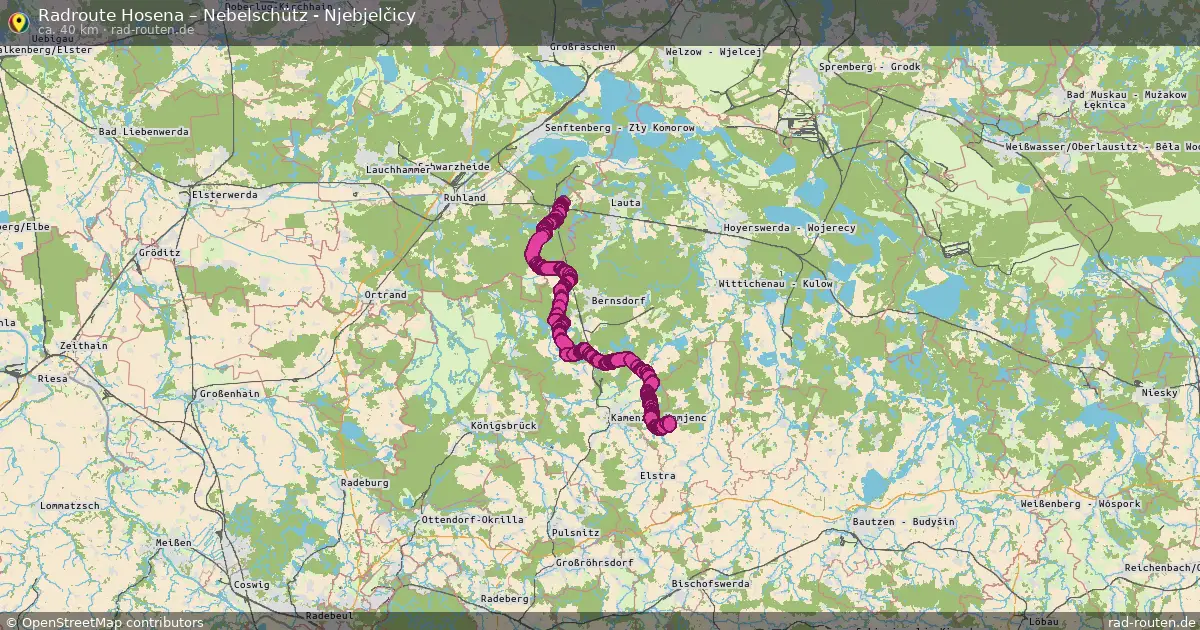 Radtour Hosena – Nebelschütz - Njebjelčicy