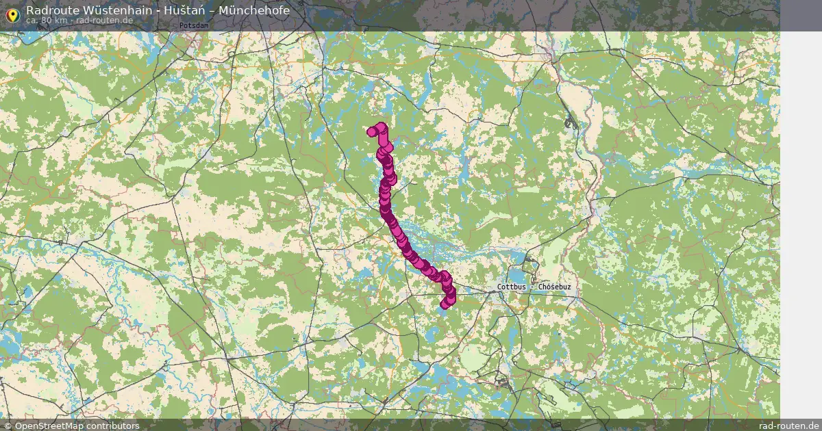 Radtour Wüstenhain - Huštań – Münchehofe