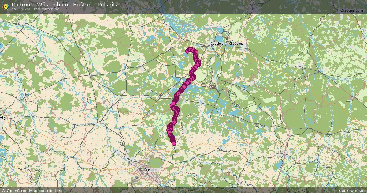 Radtour Wüstenhain - Huštań – Pulsnitz