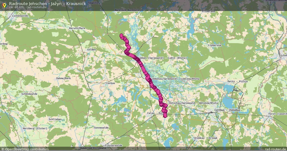 Radtour Jehschen - Jažyn – Krausnick
