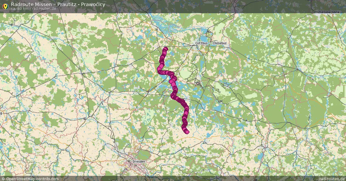 Radtour Missen – Prautitz - Prawoćicy