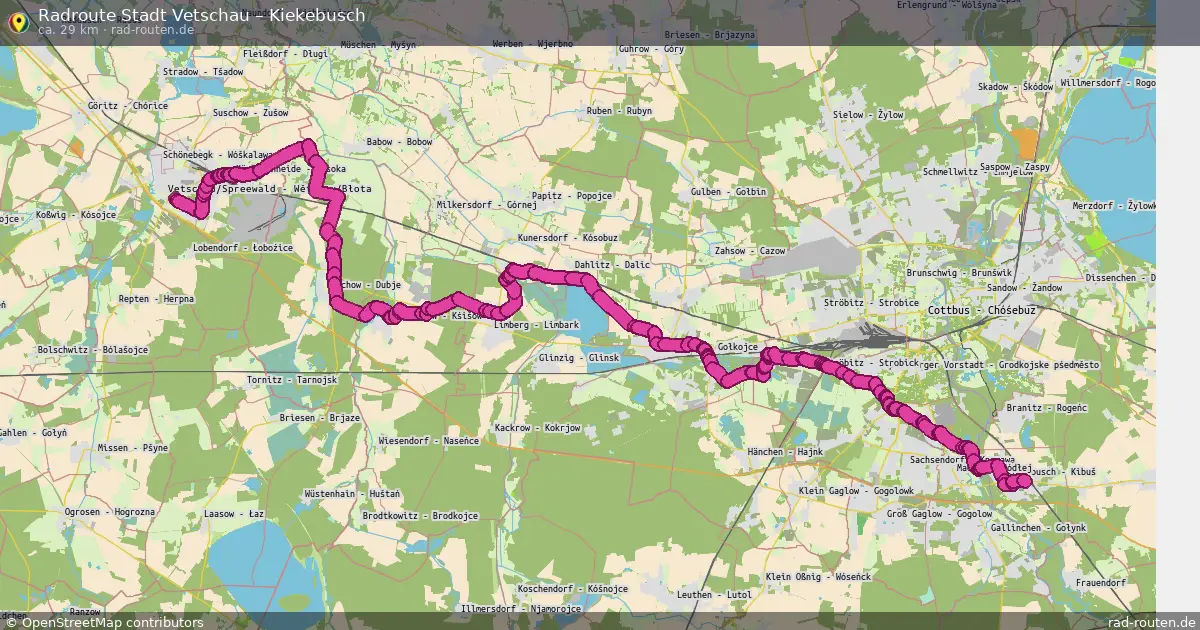Radtour Stadt Vetschau – Kiekebusch