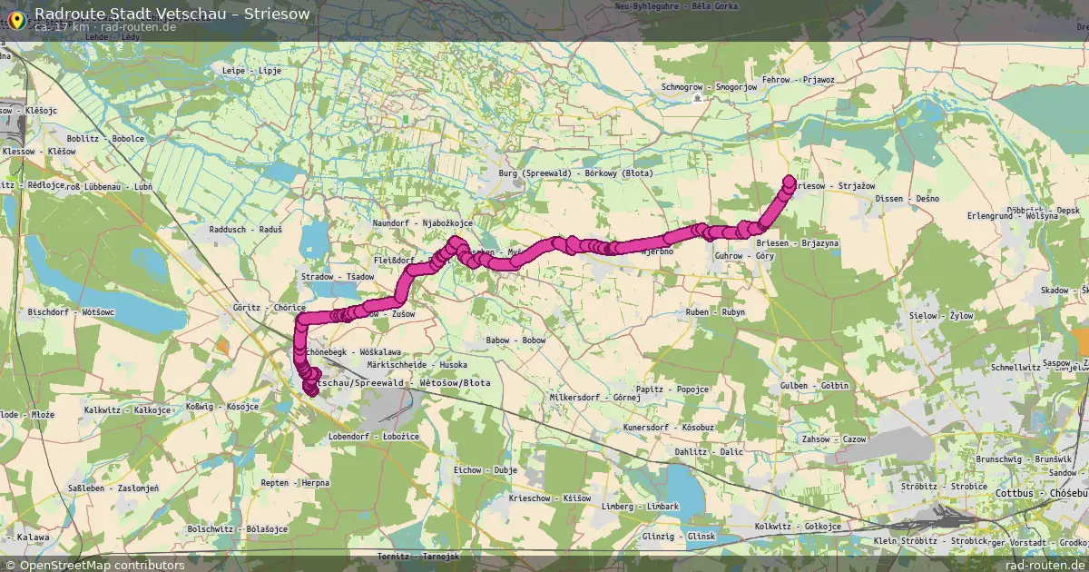 Radtour Stadt Vetschau – Striesow