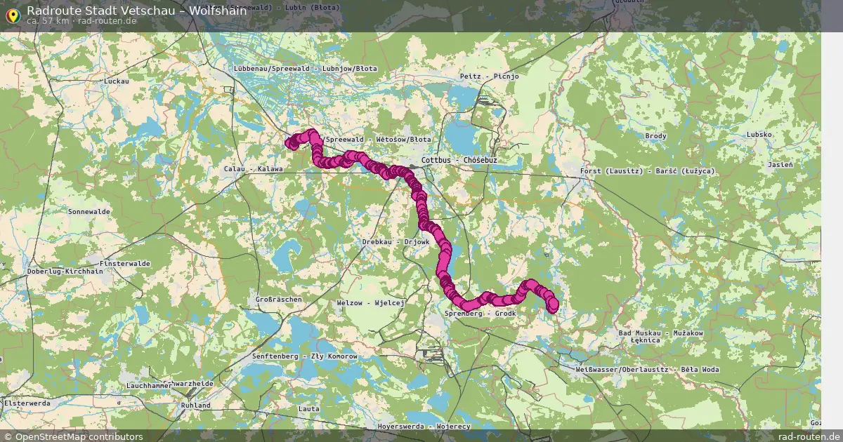 Radtour Stadt Vetschau – Wolfshain