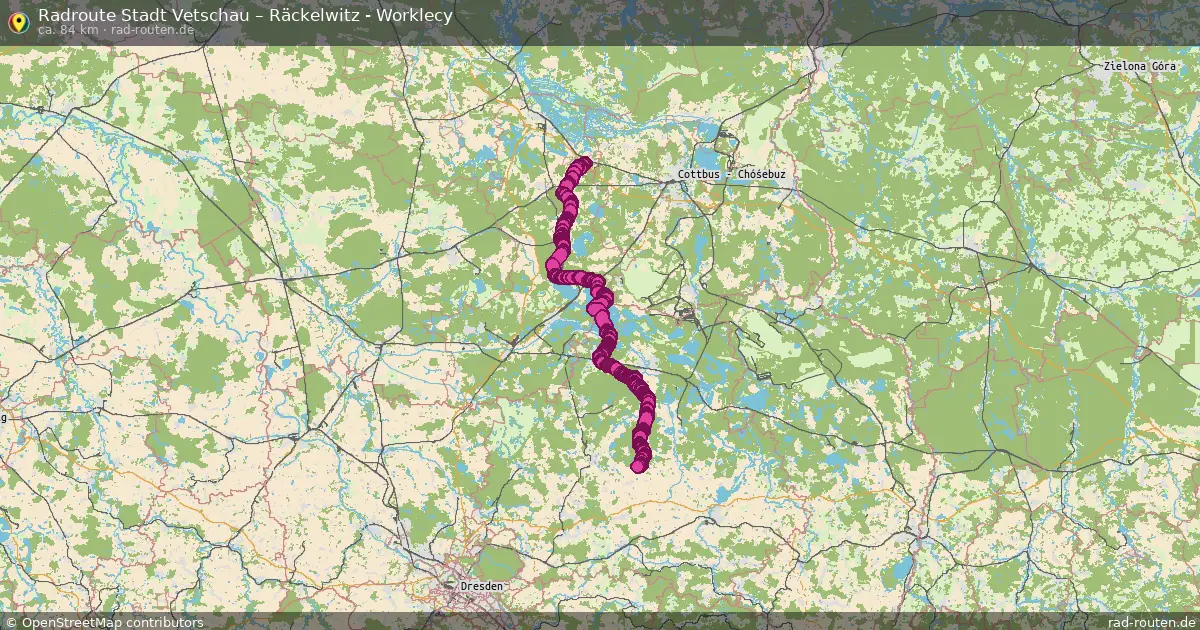 Radtour Stadt Vetschau – Räckelwitz - Worklecy