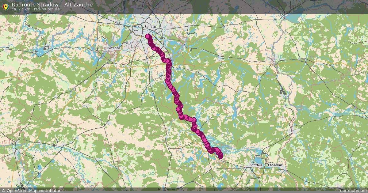 Fahrradroute Stradow – Alt Zauche