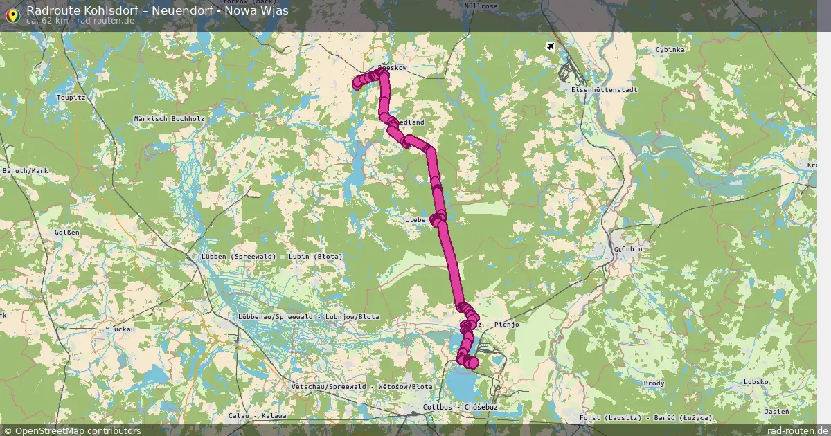 Radtour Kohlsdorf – Neuendorf - Nowa Wjas