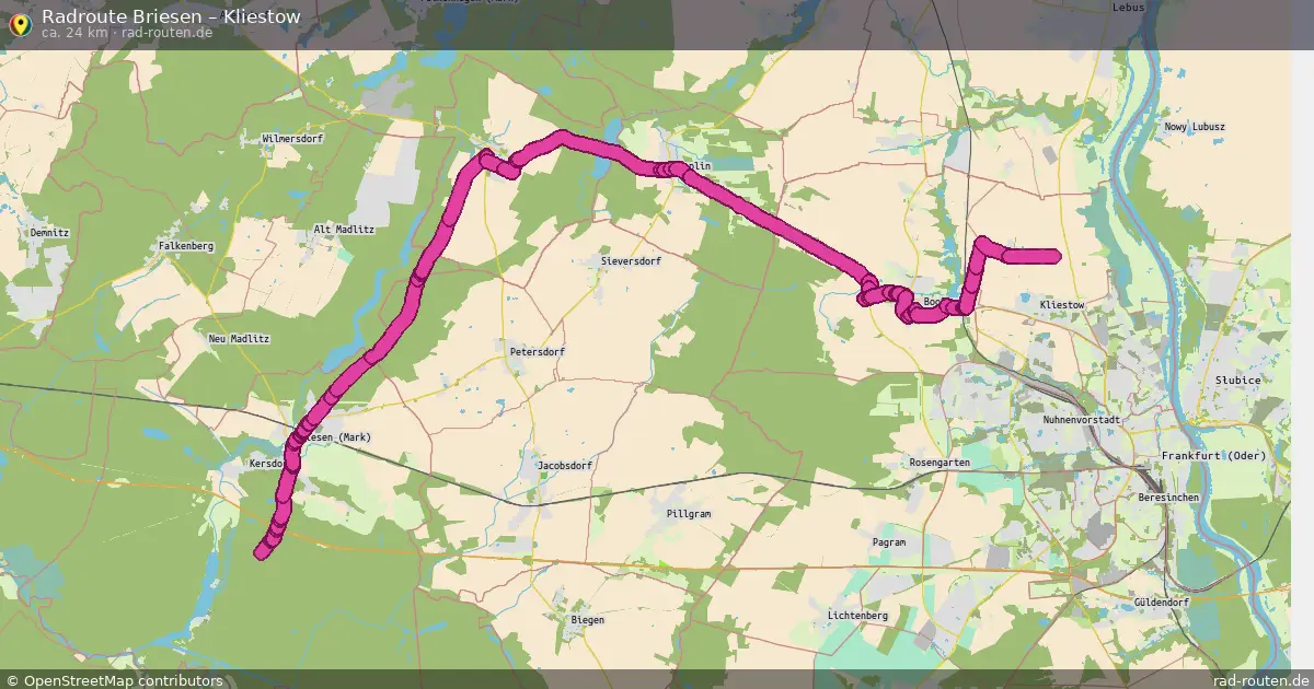 Fahrradroute Briesen – Kliestow (24 km) – Rad-Routen.de