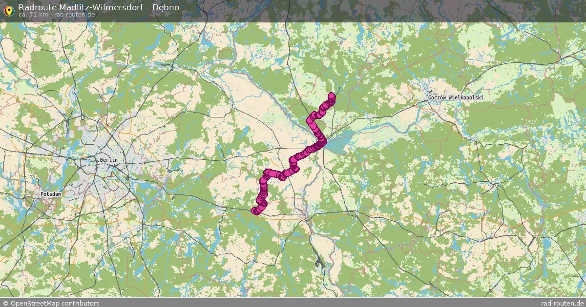 Radtour Madlitz-Wilmersdorf – Dębno