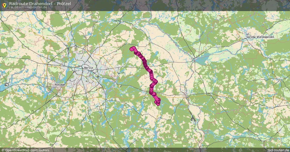 Fahrradroute Drahendorf – Prötzel (60 km) – Rad-Routen.de