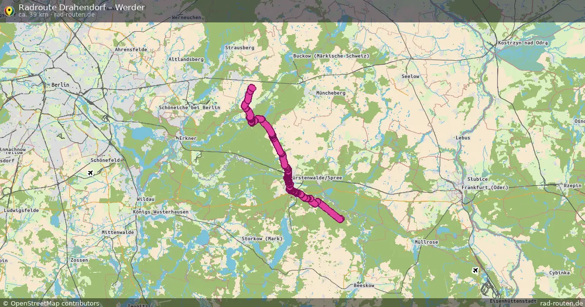 Fahrradroute Drahendorf – Werder (39 km) – Rad-Routen.de