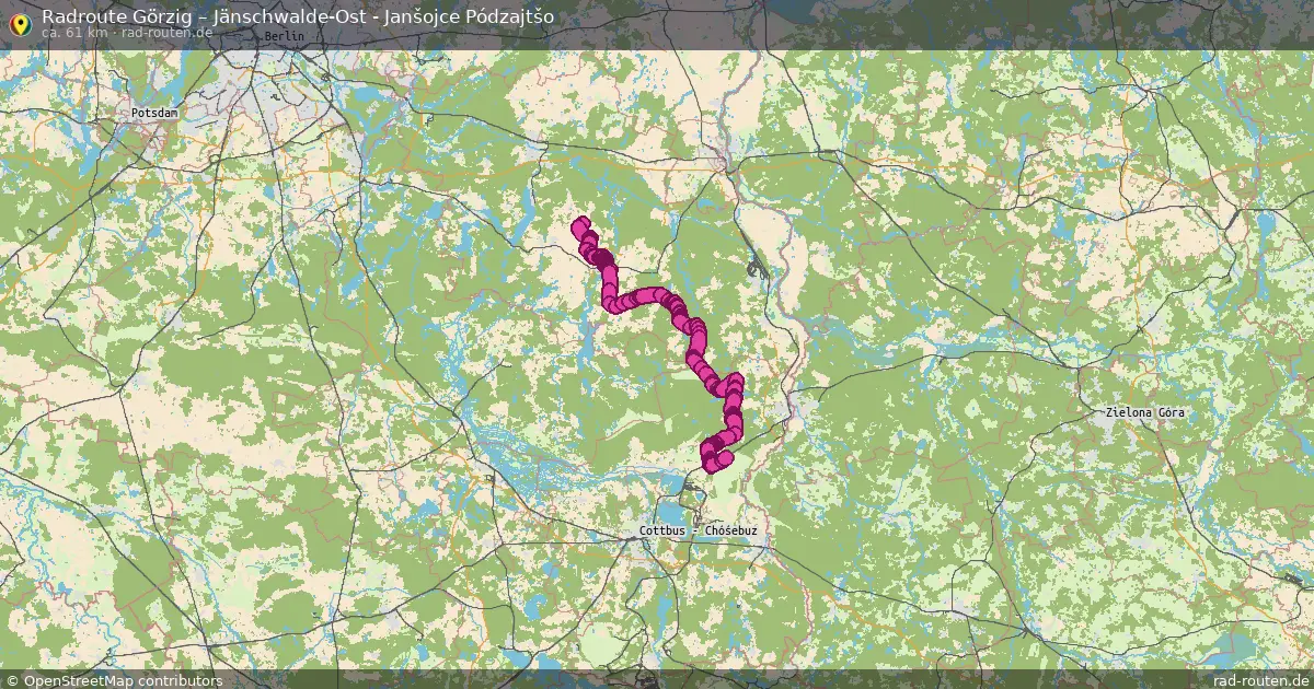 Radtour Görzig – Jänschwalde-Ost - Janšojce Pódzajtšo