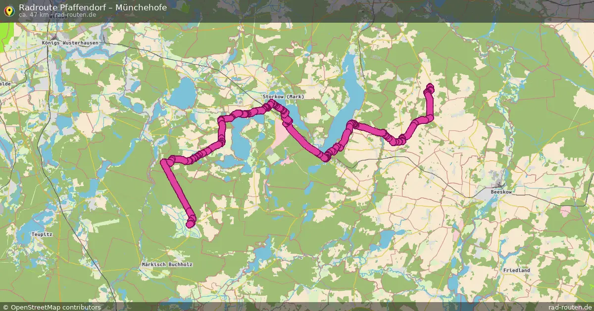 Radtour Pfaffendorf – Münchehofe
