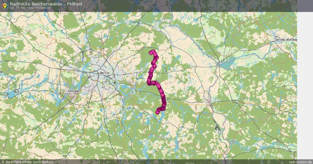 Fahrradroute Reichenwalde – Prötzel (70 km) – Rad-Routen.de