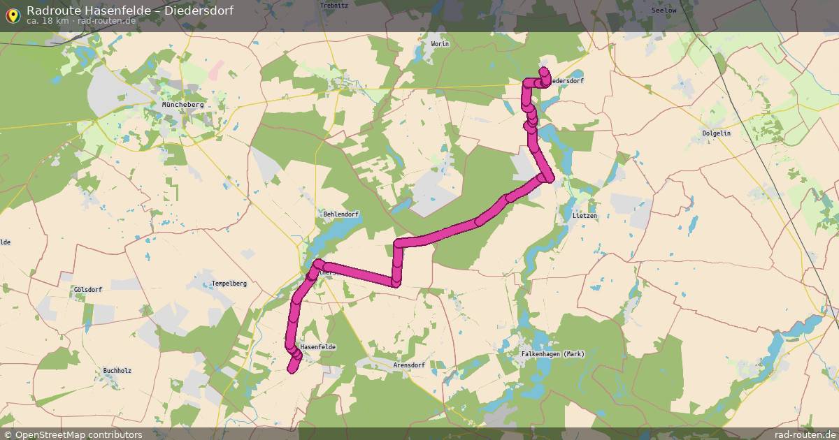 Radtour Hasenfelde – Diedersdorf