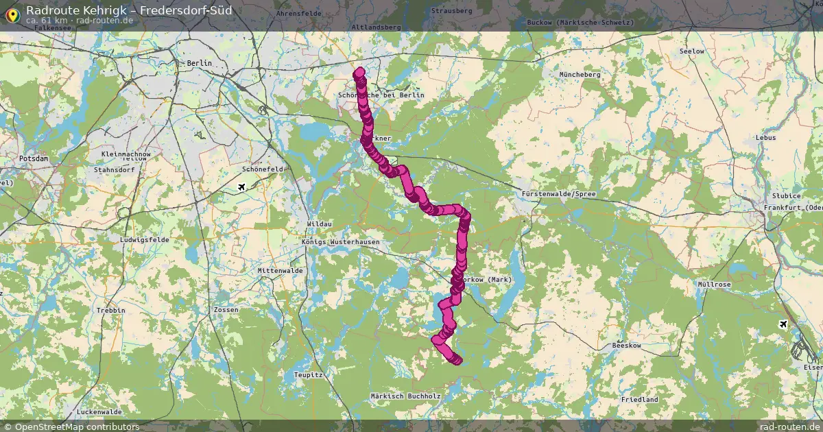 Radtour Kehrigk – Fredersdorf-Süd