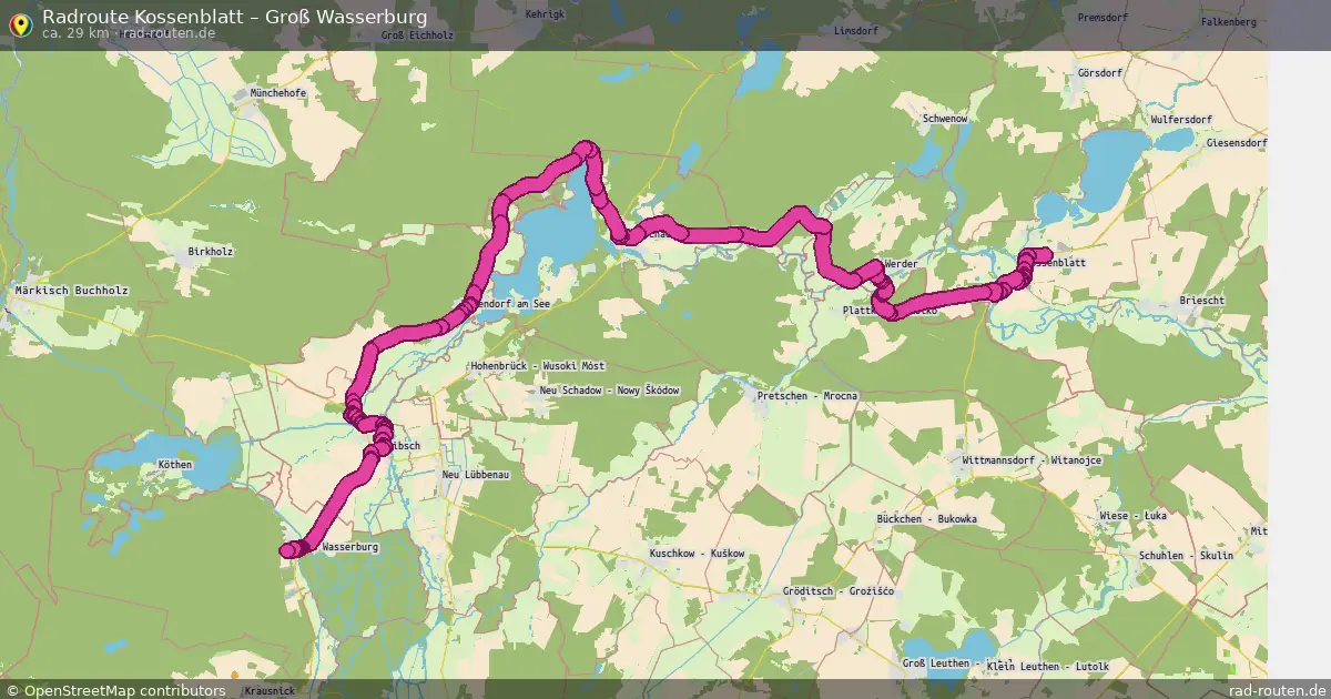 Radtour Kossenblatt – Groß Wasserburg