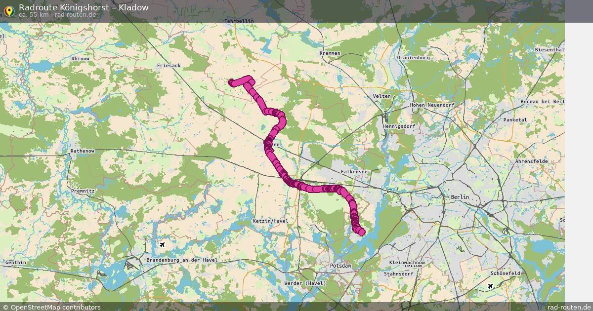 Fahrradroute Königshorst – Kladow