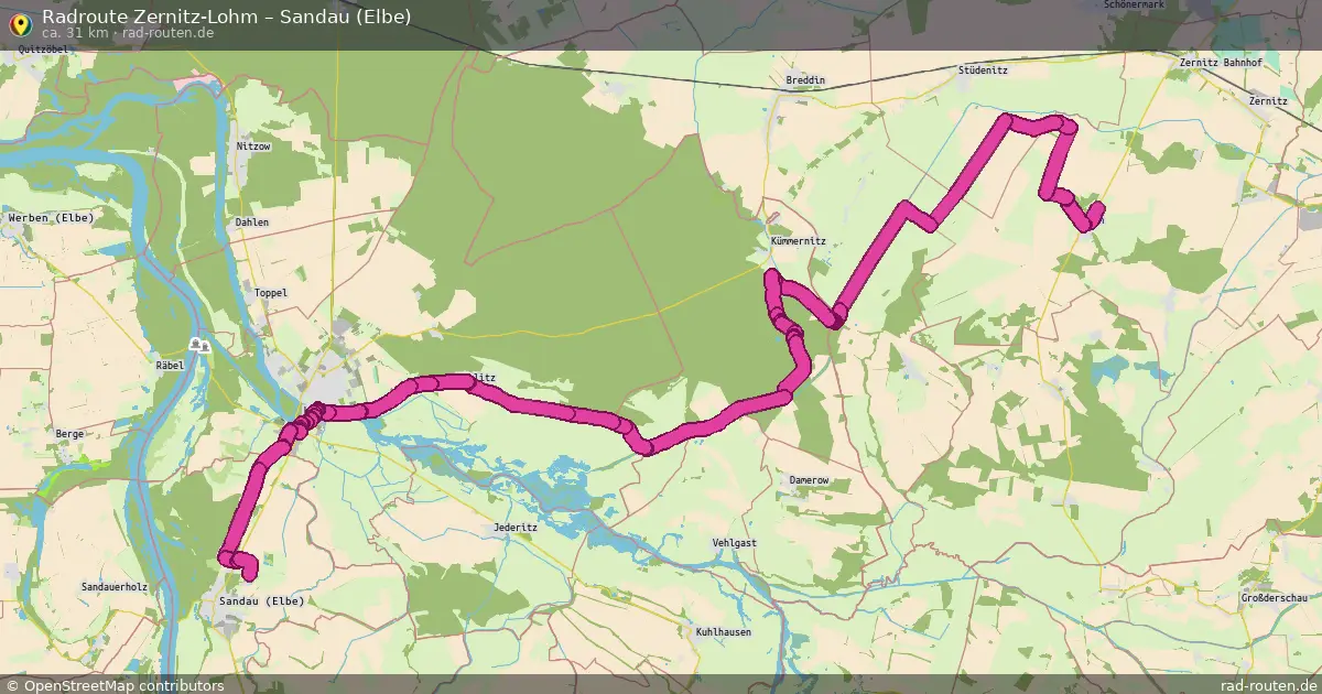 Radtour Zernitz-Lohm – Sandau (Elbe)