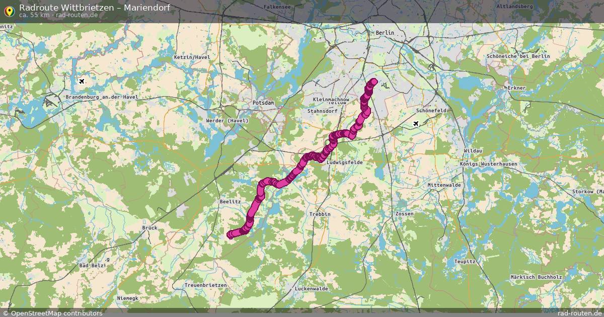 Fahrradroute Wittbrietzen – Mariendorf
