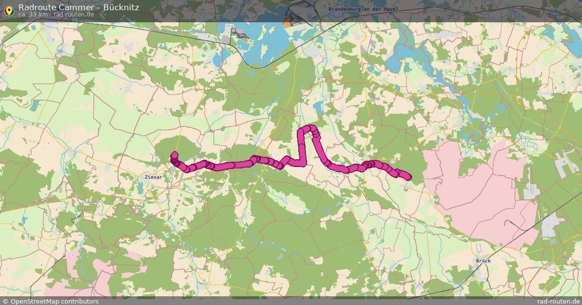 Fahrradroute Cammer – Bücknitz