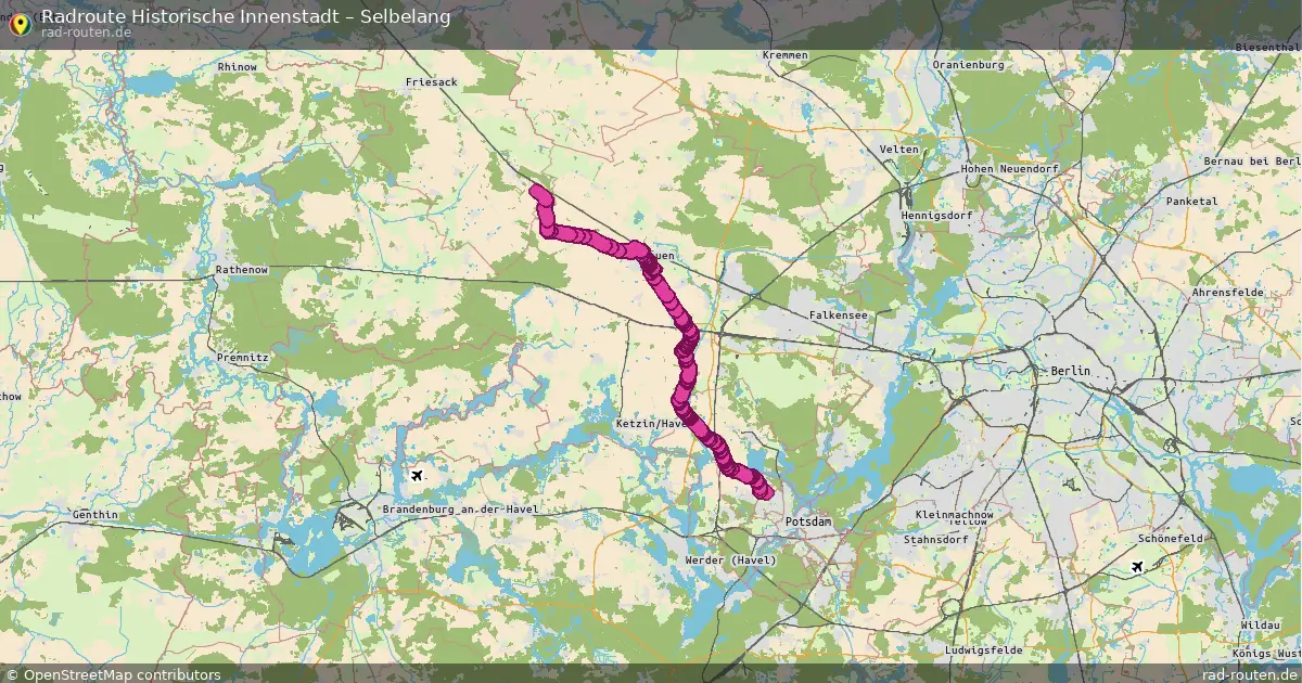 Fahrradroute Nauener Vorstadt – Selbelang (44 km) – Rad-Routen.de