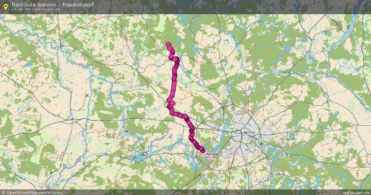 Fahrradroute Bornim – Frankendorf