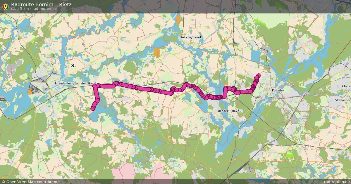 Fahrradroute Bornim – Rietz