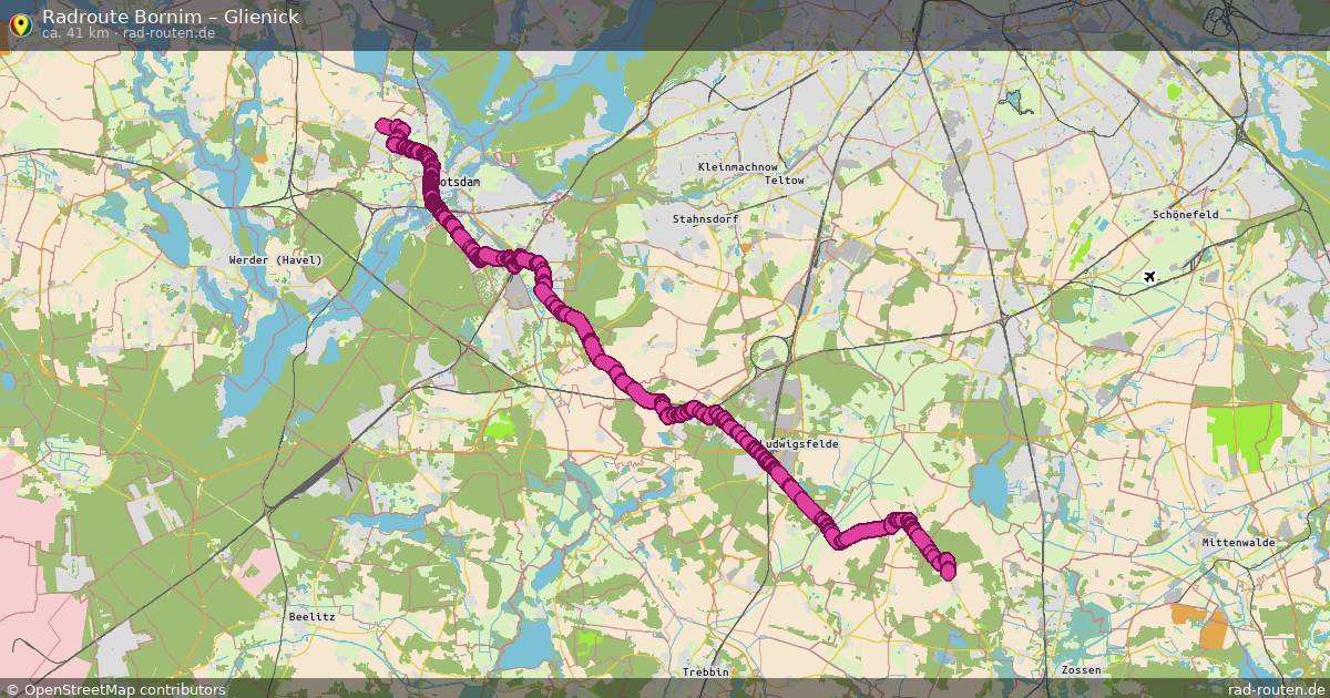 Fahrradroute Bornim – Glienick