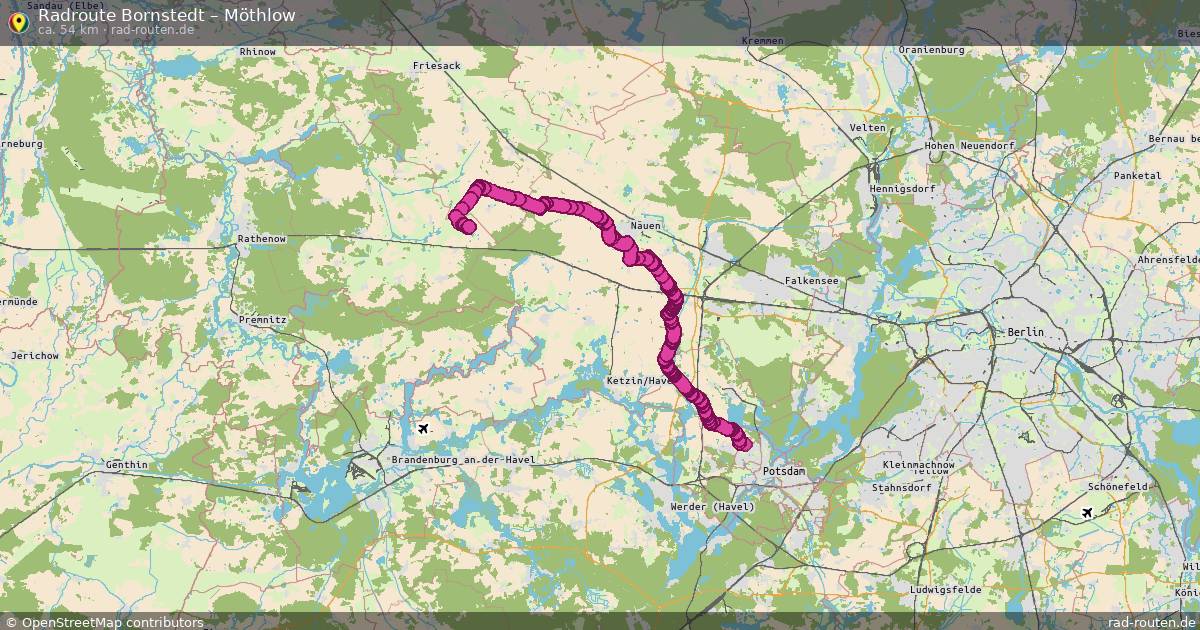Fahrradroute Bornstedt – Möthlow