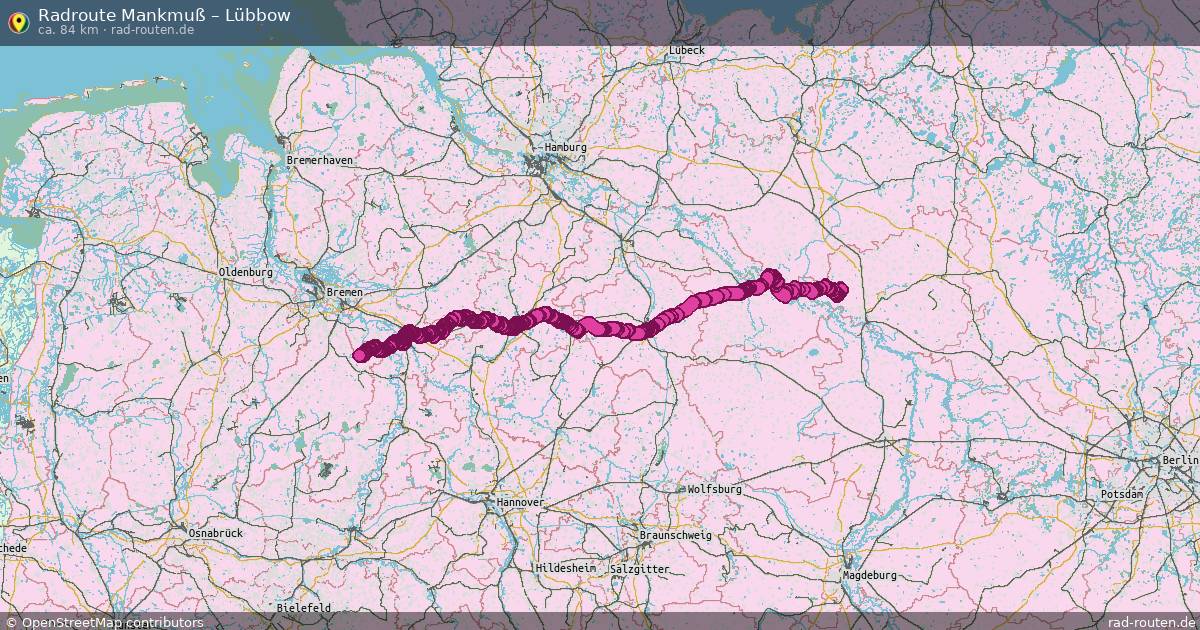 Fahrradroute Mankmuß – Lübbow