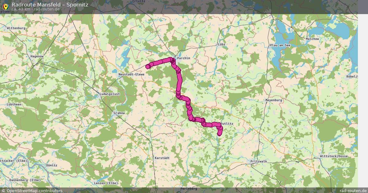 Fahrradroute Mansfeld – Spornitz