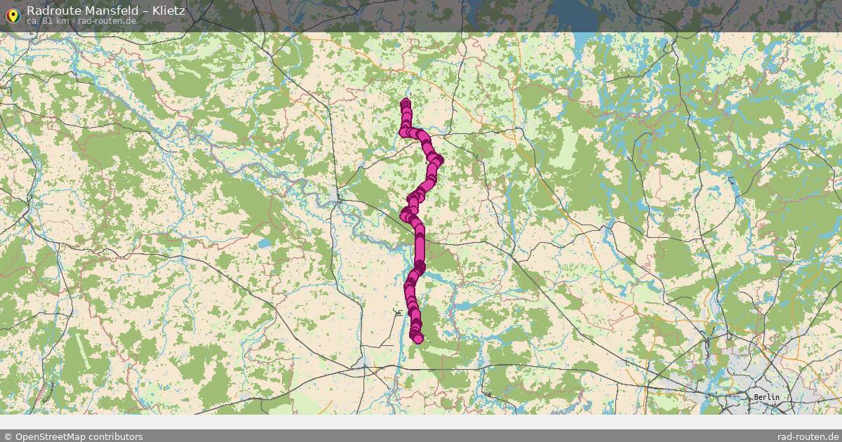 Fahrradroute Mansfeld – Klietz