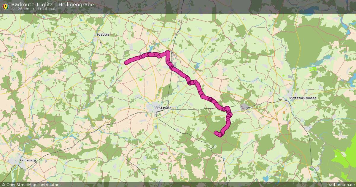 Fahrradroute Triglitz – Heiligengrabe