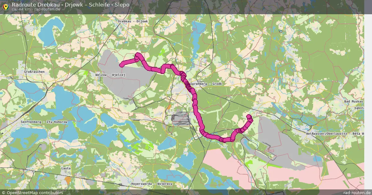 Radtour Drebkau - Drjowk – Schleife - Slepo
