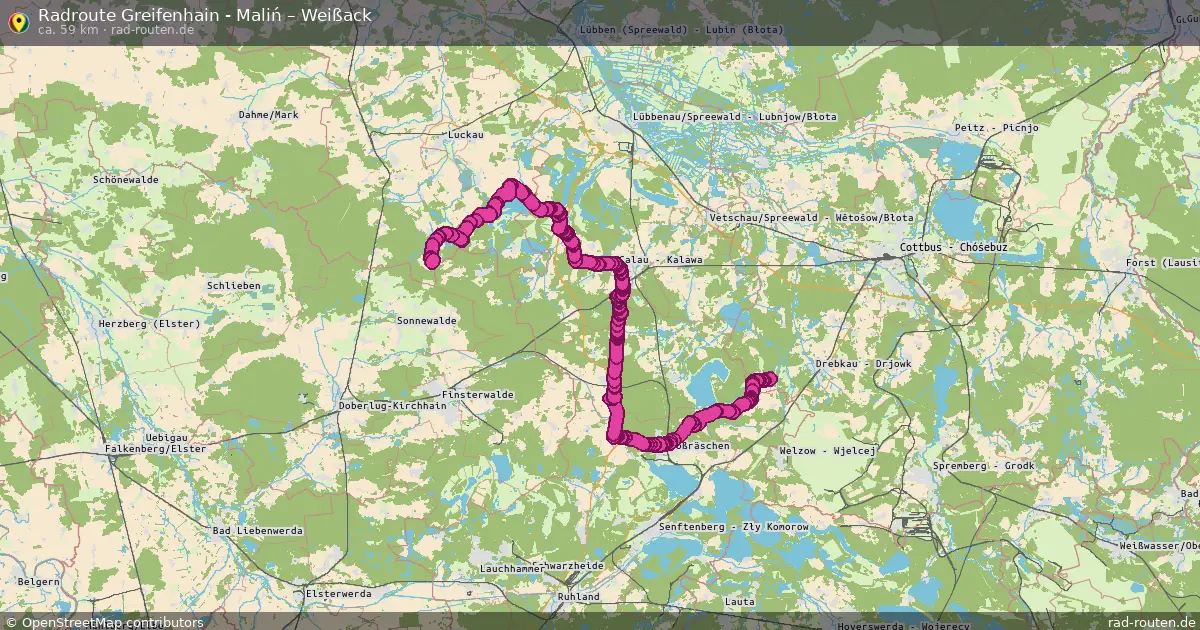 Radtour Greifenhain - Maliń – Weißack