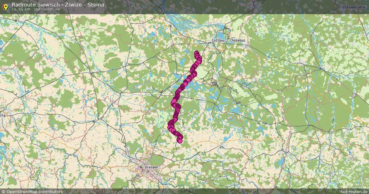 Radtour Siewisch - Źiwize – Steina