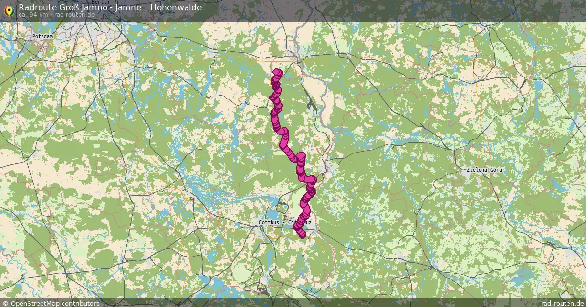 Radtour Groß Jamno - Jamne – Hohenwalde