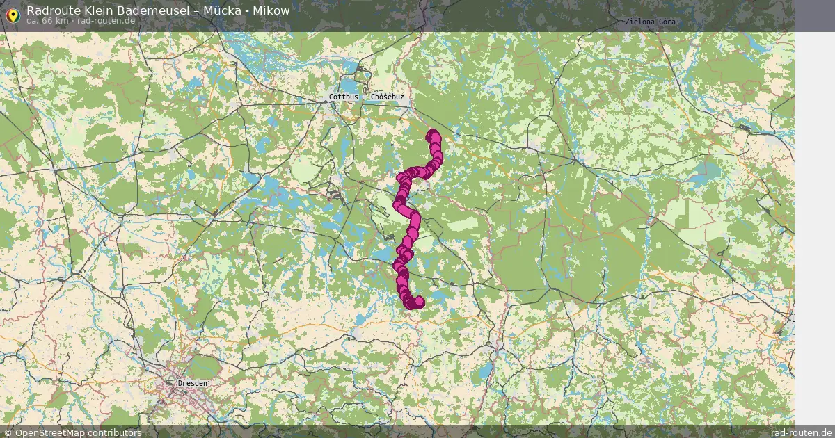Radtour Klein Bademeusel – Mücka - Mikow